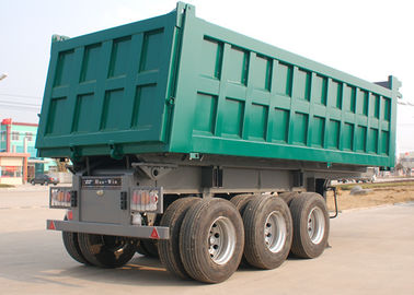 중국 3개의 차축 덤프 트럭 트레일러 26M3 - 30M3 무기물을 위해 주문을 받아서 만들어지는 45 톤 색깔 협력 업체