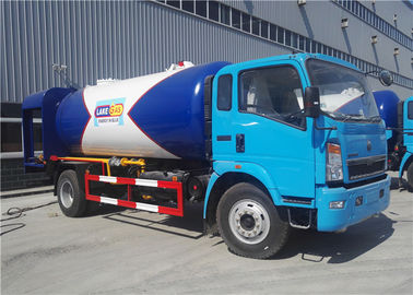 중국 4x2 12CBM 5 톤 HOWO를 위해 주문을 받아서 만들어지는 색깔 6 톤 LPG 납품 트럭 12000L 협력 업체
