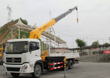 중국 Dongfeng LHD 6x4 15 톤 기중기 트럭, 망원경 붐을 가진 이동 크레인 트럭 협력 업체
