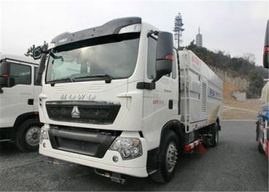 중국 HOWO LHD 4000 L 쓰레기통 거리 청소원 트럭, 도로 청소 트럭 젖은 유형/건조한 유형 협력 업체