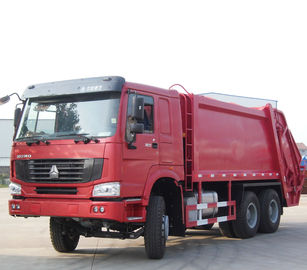 중국 Howo 쓰레기 수거 트럭, 6 - 9 쓰레기를 위한 입방 졸작 쓰레기 압축 분쇄기 트럭은 모읍니다 협력 업체