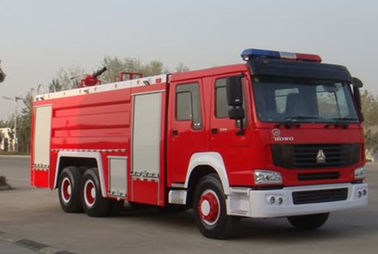중국 물과 거품 소방차 트럭, HOWO 290 마력 무거운 구조 소방차 물 탱크 협력 업체