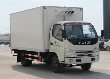 중국 FOTON 6 바퀴 작은 냉장된 상자 트럭, 트럭 3 톤 냉장고 협력 업체