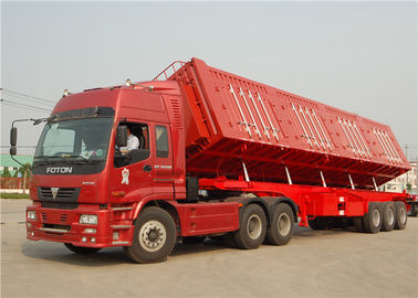 중국 3개의 차축 40T 40 톤은 세미트레일러 팁 주는 사람 트레일러 액압 실린더 측 팁 주는 사람 하치장 편듭니다 협력 업체