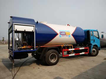 중국 HOWO 4X2 트럭 12000 리터 LPG 가스, 12cbm 자른 꼬리 프로판 트럭 6 톤 협력 업체