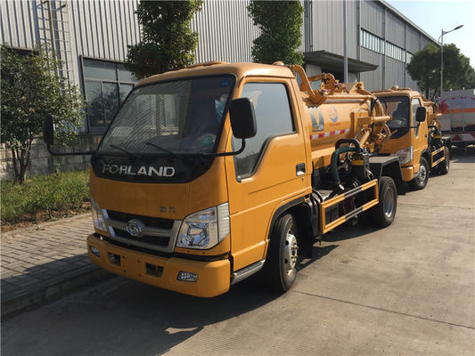 주문 Forland 4x2 5000L 유조 트럭 트레일러 2 차축 5m3 하수 오물 흡입 트럭 온라인 제조