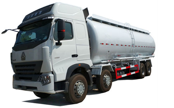 주문 SINOTRUK HOWO A7 부피 시멘트 트럭 371HP 8X4 LHD 25 - 43CBM 시멘트 유조 트럭 온라인 제조