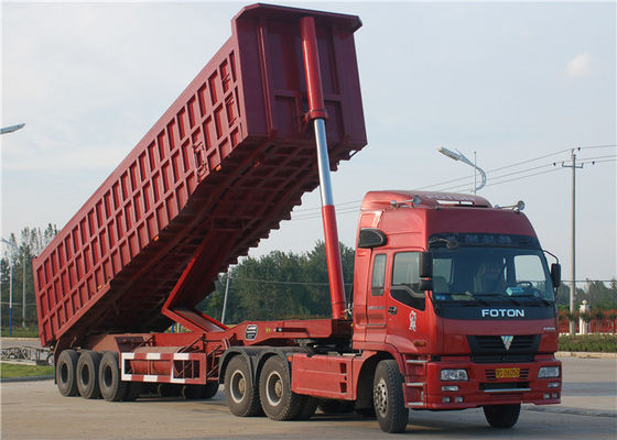 주문 세 배 차축 덤프 트럭 트레일러 40 톤 무기물을 위한 트레일러 60 톤 반 35M3 끝 팁 주는 사람 온라인 제조