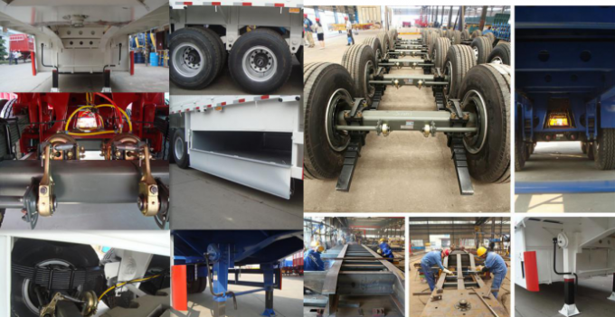 2개의 차축 U 유형 반 팁 주는 사람 트레일러 덤프 트럭 트레일러